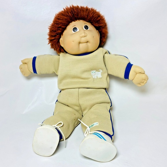 Vintage 1984 Cabbage Patch Kids Jesmar Spain HM2‎ Boy Auburn Blue Eyes Outfit - Picture 1 of 13